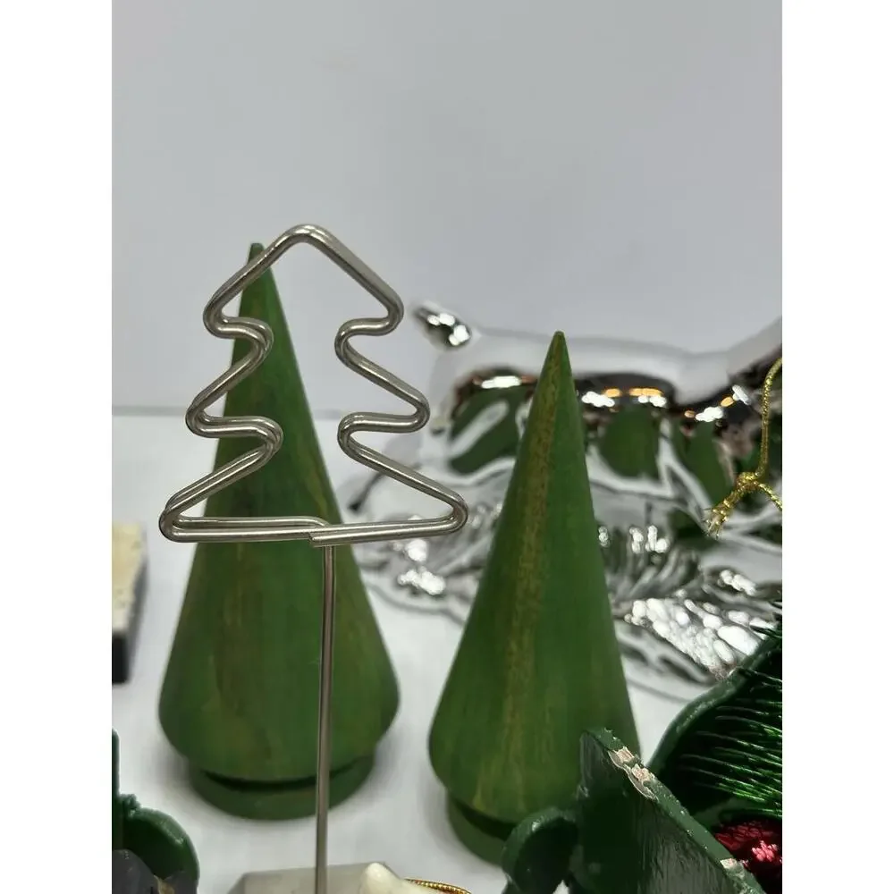 Vintage Mixed Lot Christmas Ornaments Decoration Avon Deer Wrapped Packages Tree